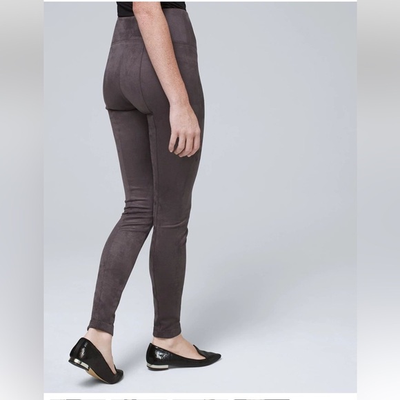 WHBM Ult Faux-Suede Runway Leggings NWT Women’s Size 12 Stormy Gray - Picture 2 of 15